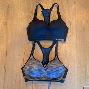 Victoria Secrets sports bra SET OF 2 grey/black and black size 34D
